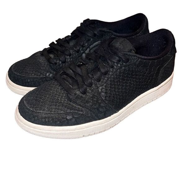 Nike Air Jordan 1 Retro Low Black Python Women size 6.5 Sneaker Shoes - Picture 6 of 13